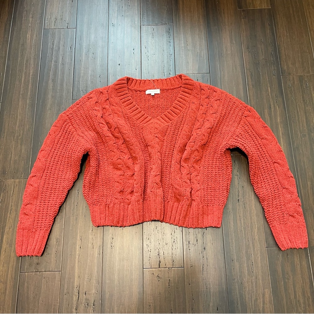 Wynter Chunky Knit Red sweater